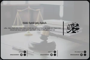 كيفية رفع قضية نفقة