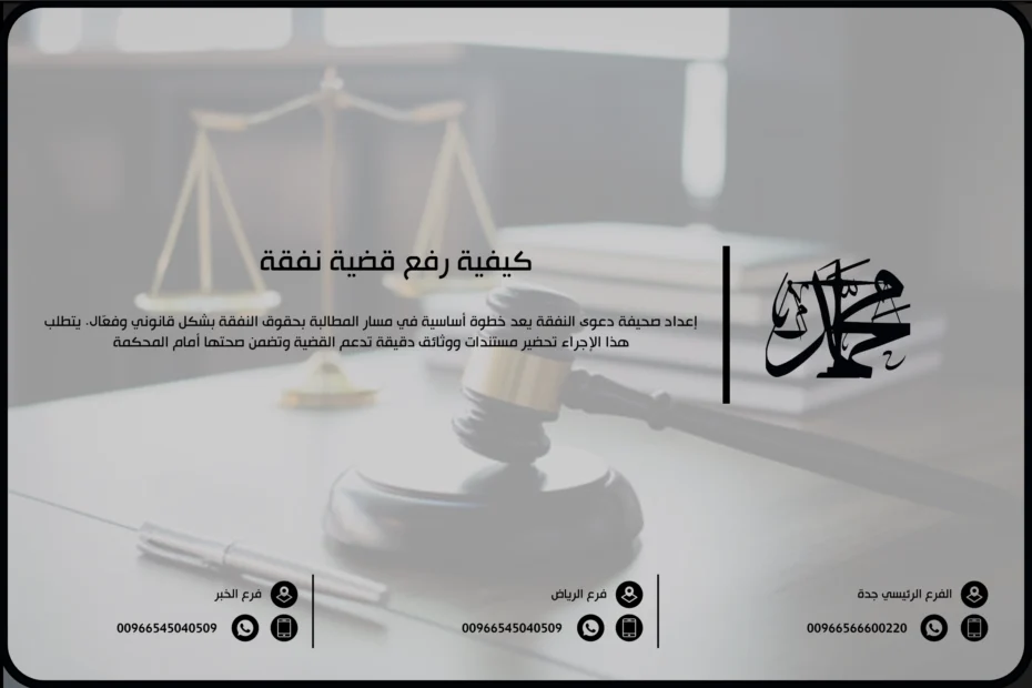 كيفية رفع قضية نفقة