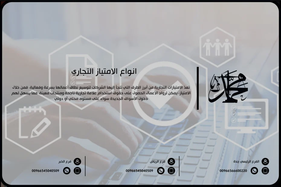 أنواع الامتياز التجاري