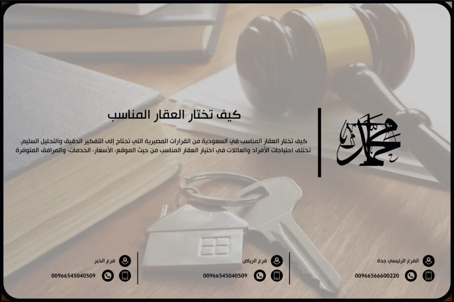 كيف تختار العقار المناسب